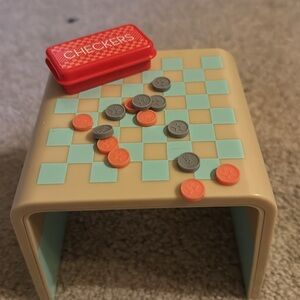 American girl game night chess board table and checkers set cute!